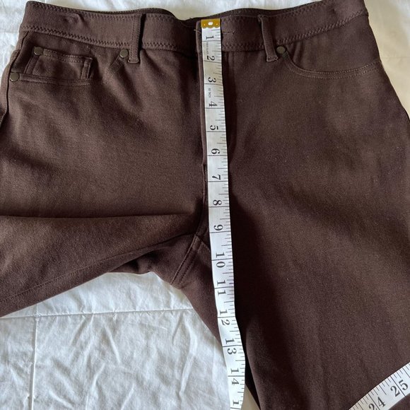 Chicos So Slimming Brown Pants Elastic Waist Chico 0.5 Short. - Picture 4 of 8